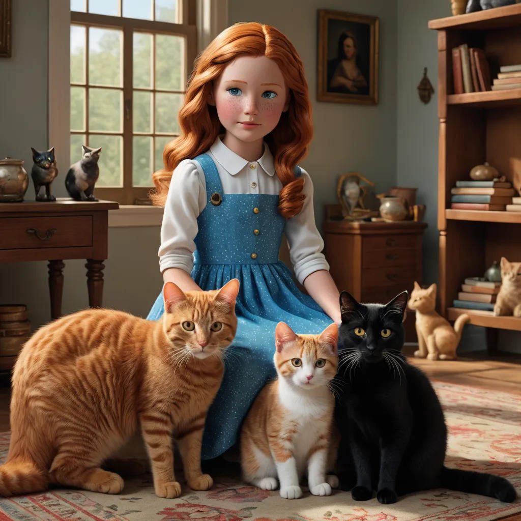 Bella and Her Three Cats