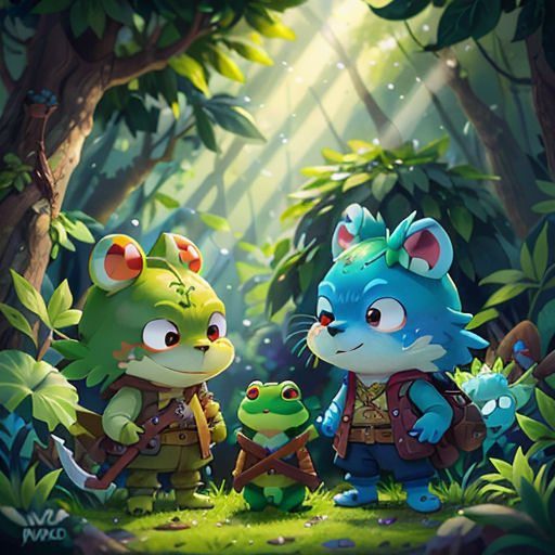 The Warrior Frog and the Blue Fox