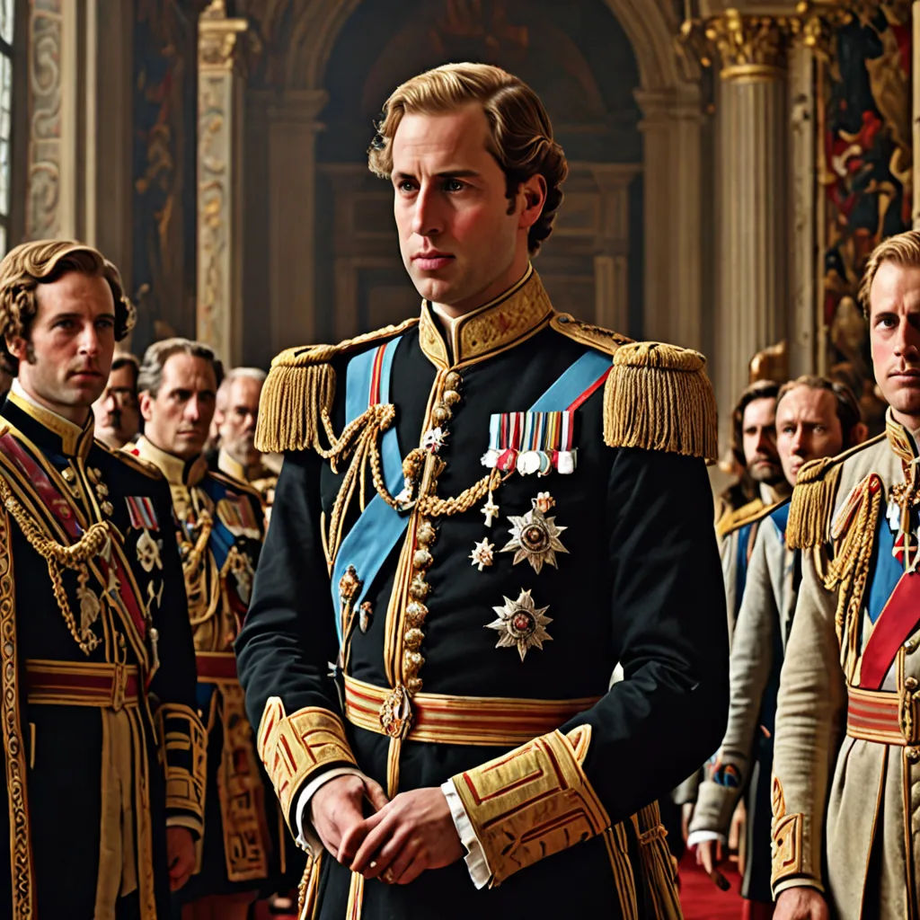 a group of men in uniform standing next to each other in front of a crowd of people in a building, pre-raphaelitism, a colorized photo, Carl Gustaf Pilo, promotional image