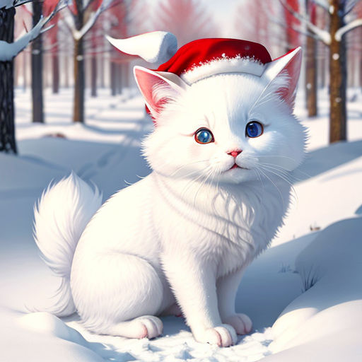 Cute Felt Animals in Winter Background
