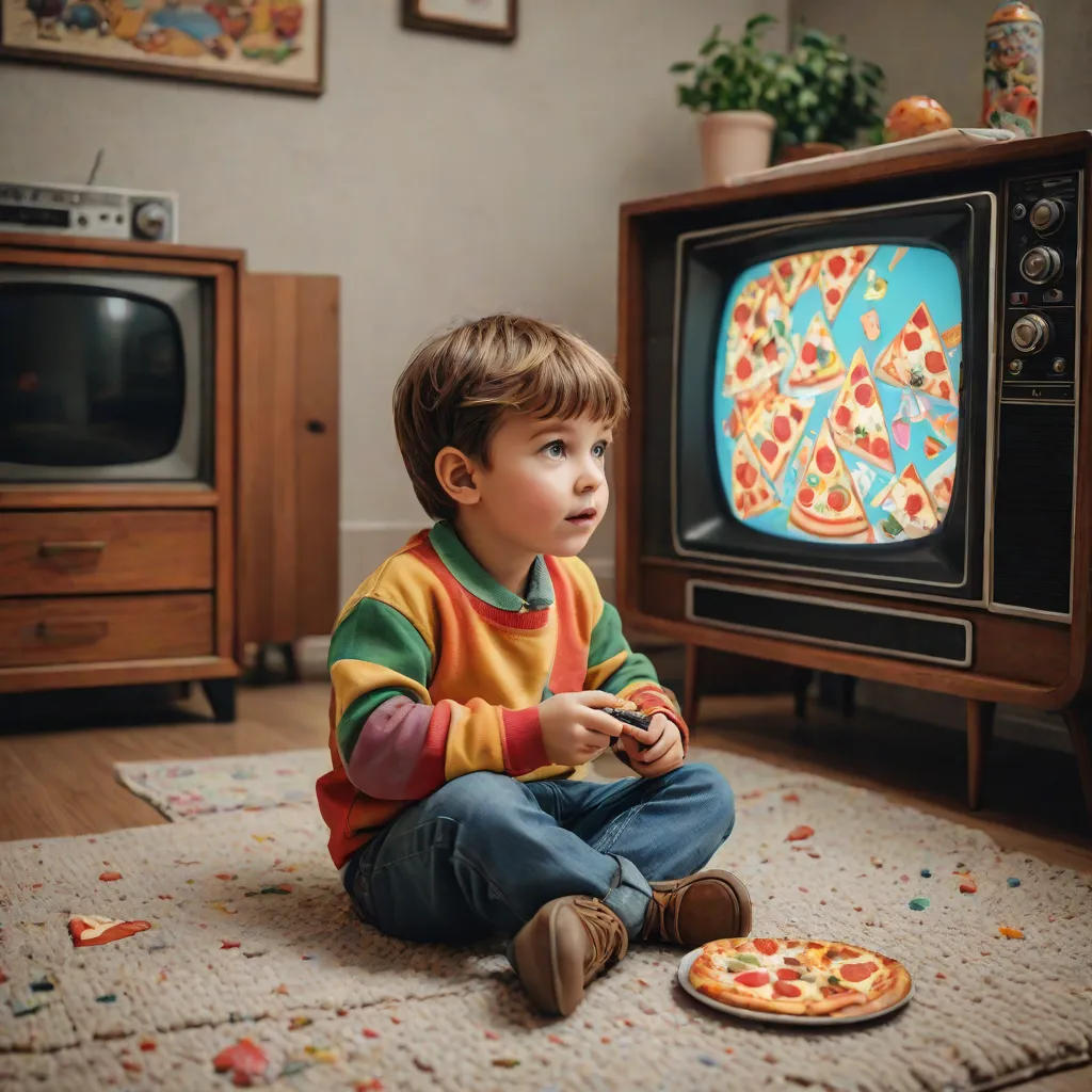 Pizza and Cartoons: A 1970s Afternoon