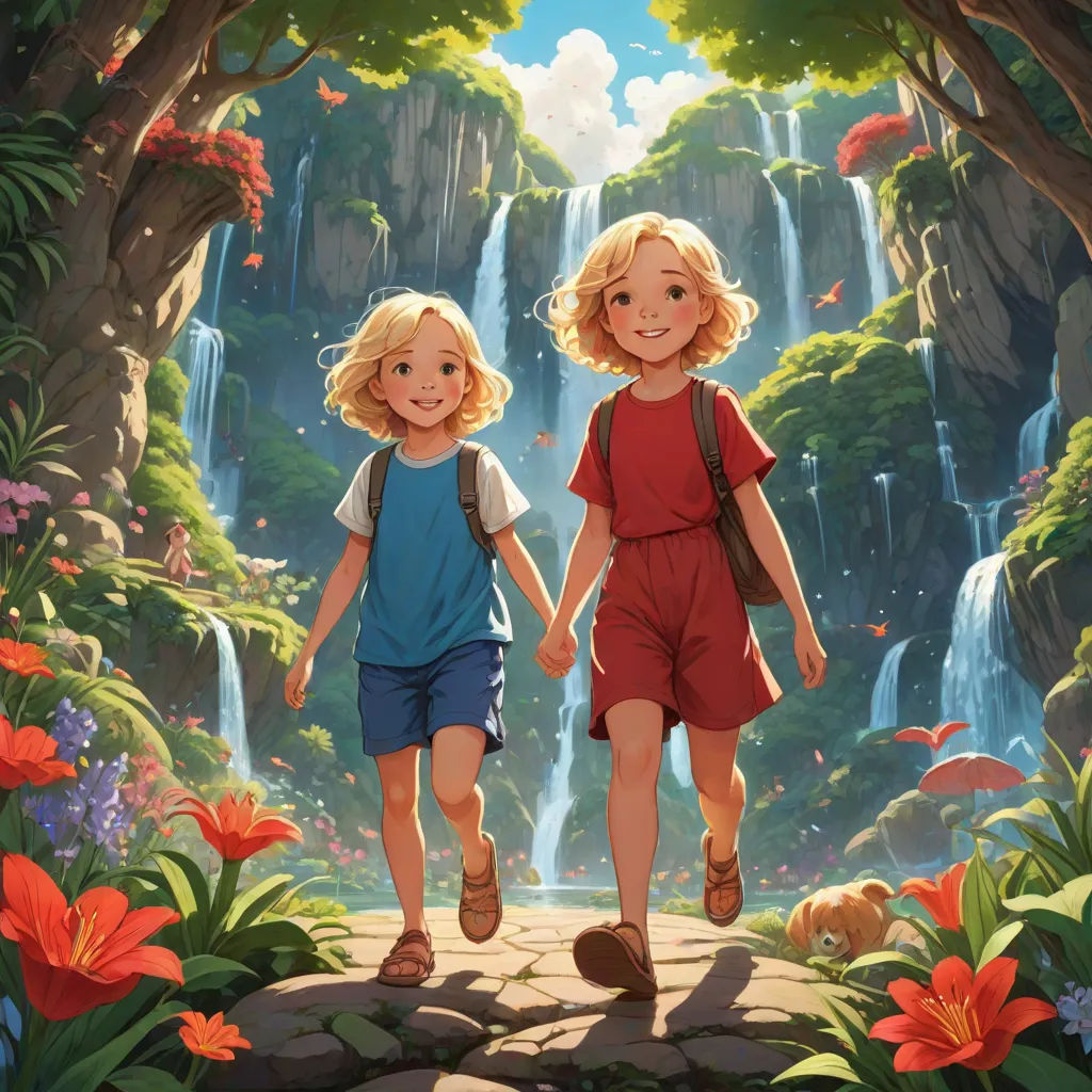 As they stepped into the magical world, they were greeted by a sight straight out of a fairytale. Floating islands, sparkling waterfalls and numerous magical creatures roaming around.