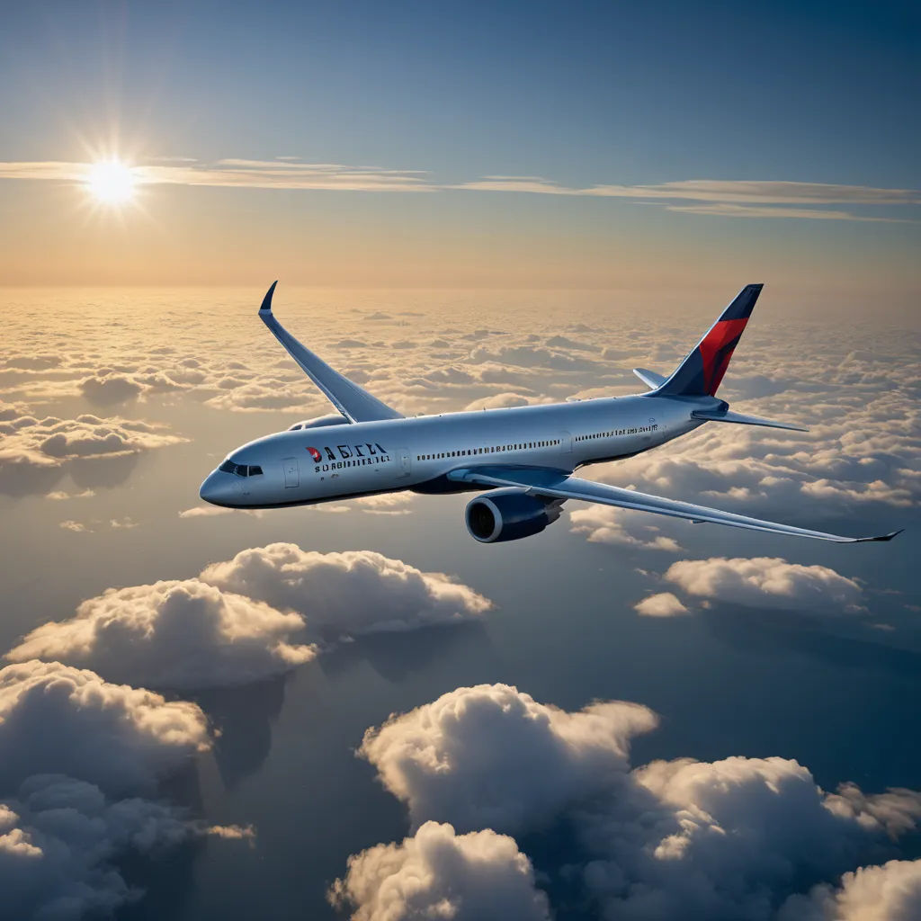 a large jetliner flying through a cloudy sky above the clouds in the sun set over the ocean of clouds, dau-al-set, a stock photo, Felix-Kelly, sky