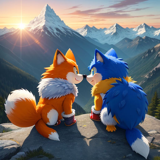 tails the werefox and sonic the werehog