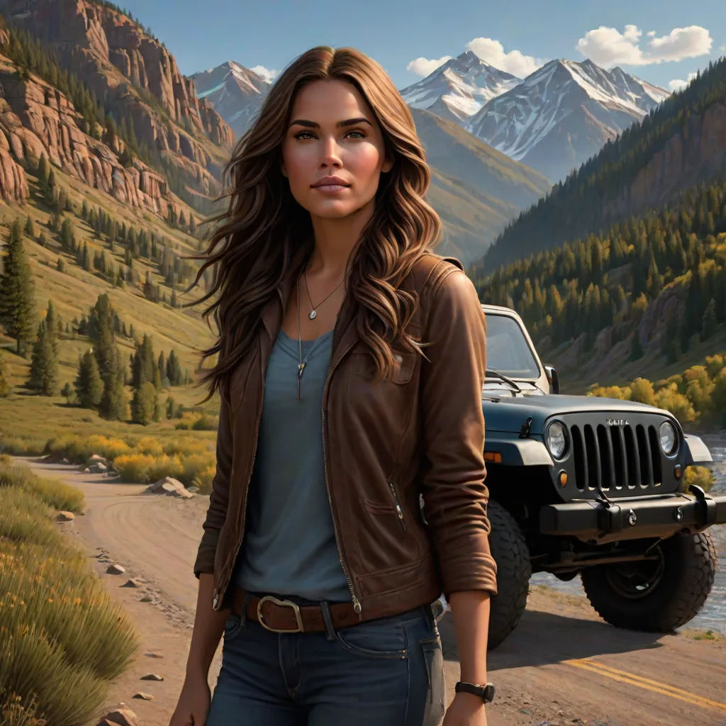 With a grin, she jumped into her jeep, the engine roaring to life. Driving off, she left behind her small town for the wild unknown.