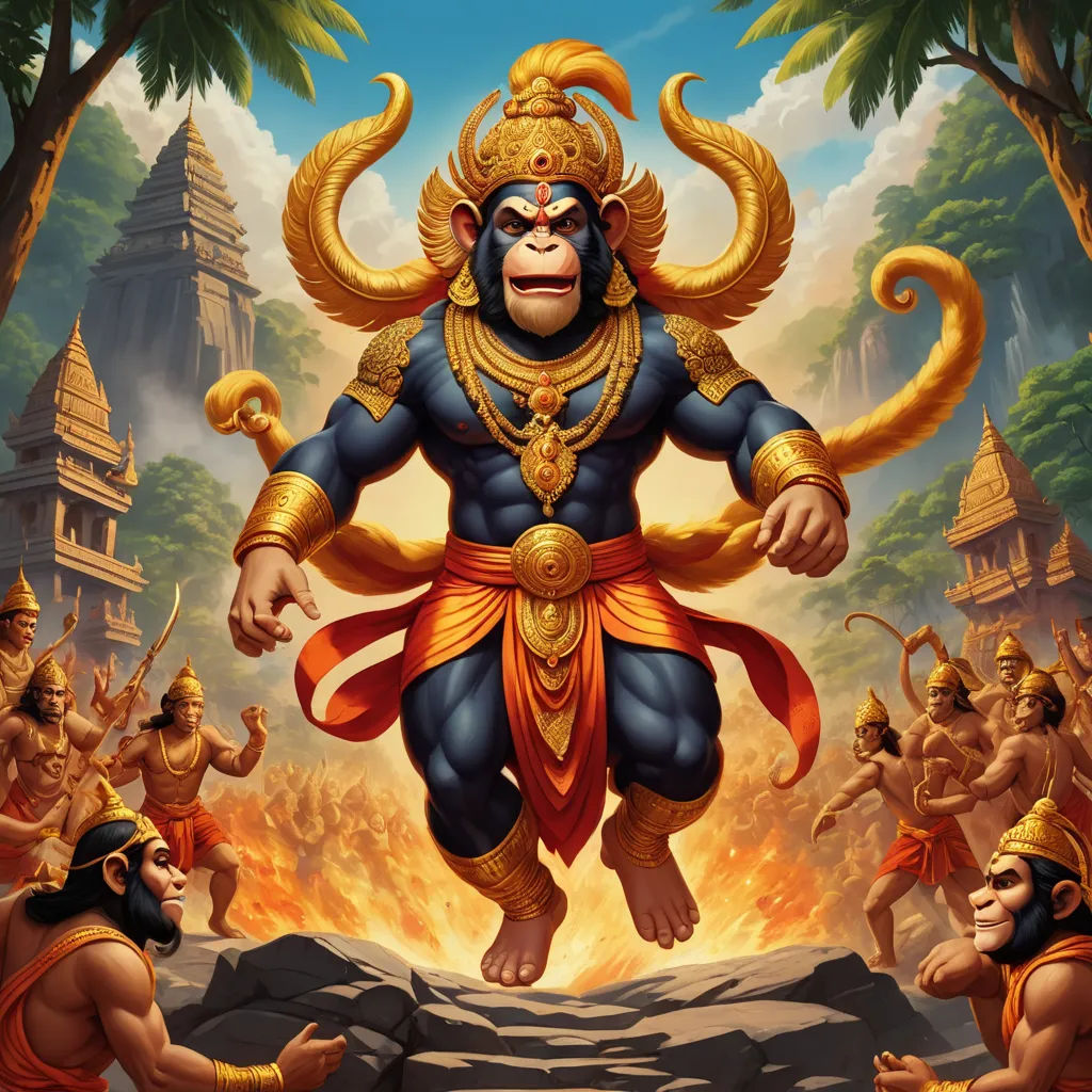a painting of a monkey with a crown on his head and a bunch of other monkeys around him, all in front of a backdrop of a jungle, sumatraism, concept art, Alex Petruk APe, rossdraws global illumination