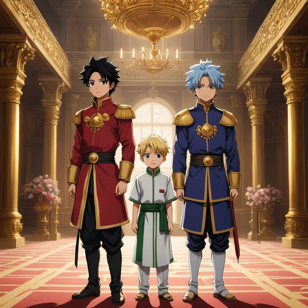 a group of people standing next to each other in a room with a chandelier and chandelier, sots art, concept art, Baiōken Eishun, official art