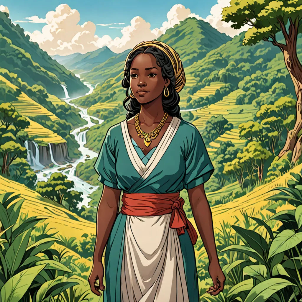 Akuku thrived, the hills vibrant and the forests lush. The rivers flowed freely, and the fields were fertile. The people lived in harmony, guided by the wisdom of the Maid of Akuku.