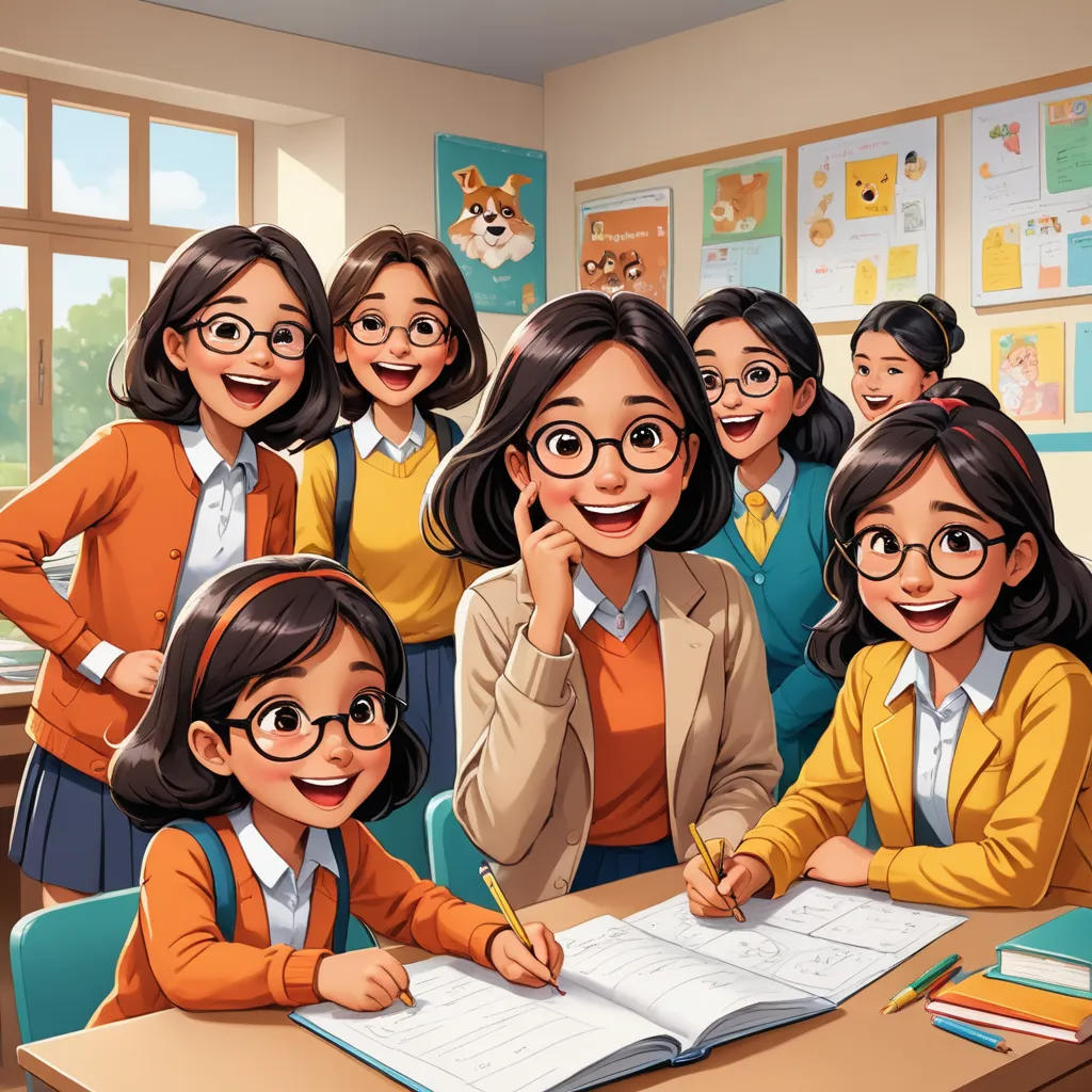 The Classroom Caper: Hana, Arwa, Alia, Heba, Nona, and the Comical Canine