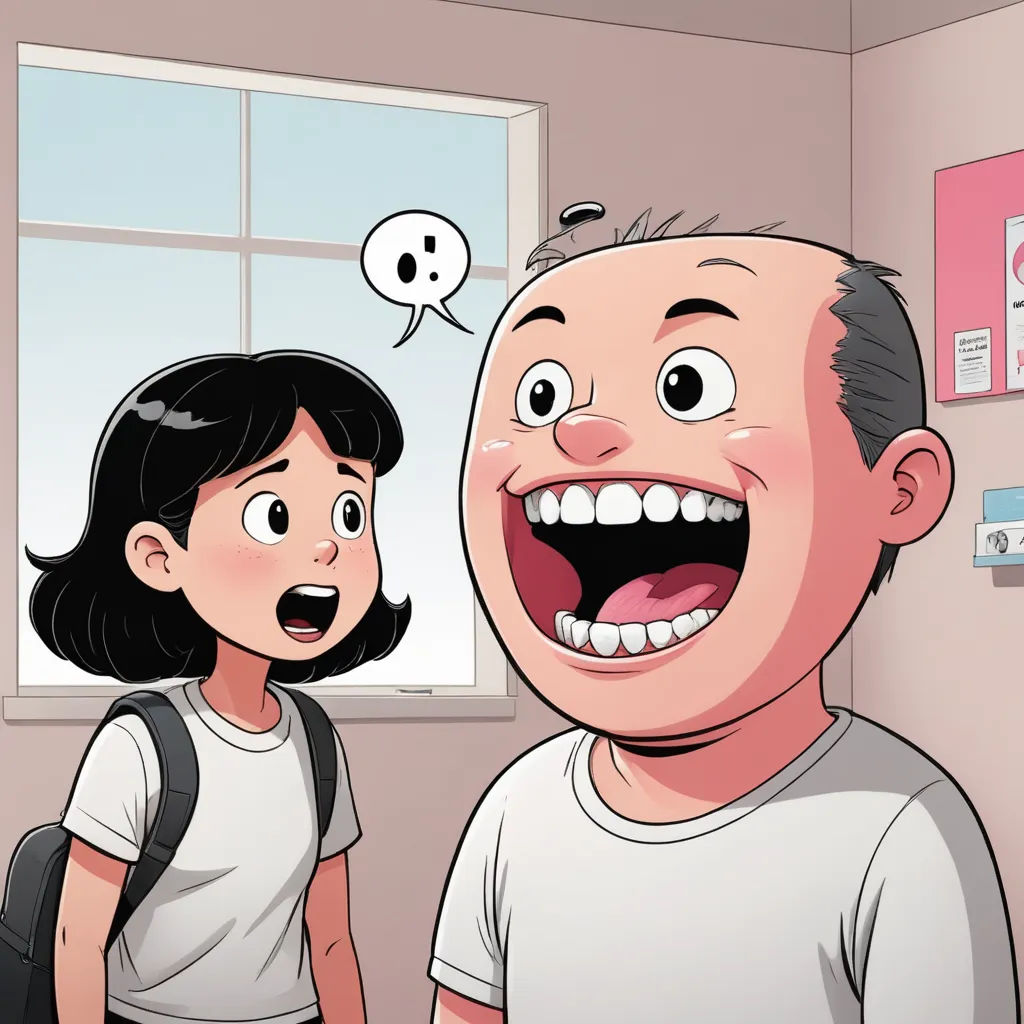 a man and a woman are laughing in a room with a window and a sign above them that says,, dada, a comic book panel, Asaf Hanuka, hyper realistic face