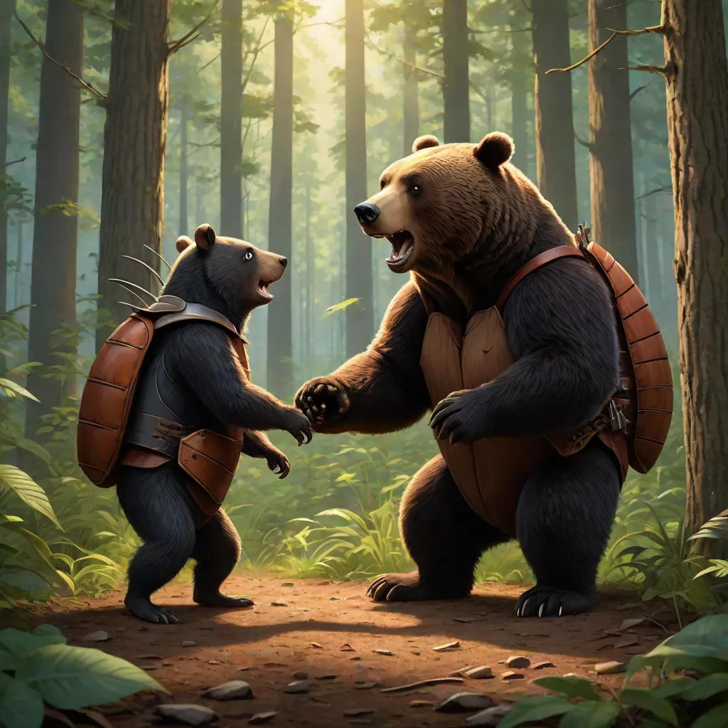 The Boastful Bear and the Humble Cockroach