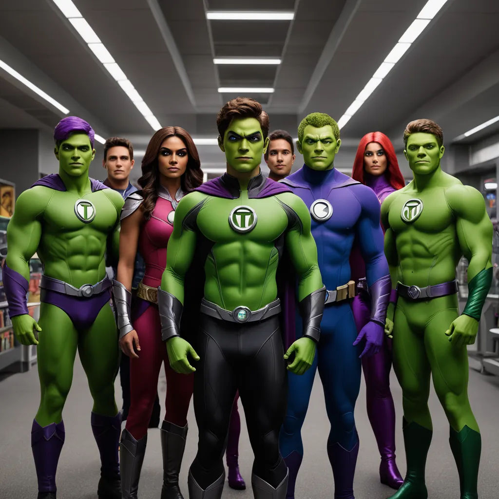 a group of people dressed in costumes standing in a room with a ceiling light in the background and a sign that says,, antipodeans, a digital rendering, Avgust Černigoj, promotional image
