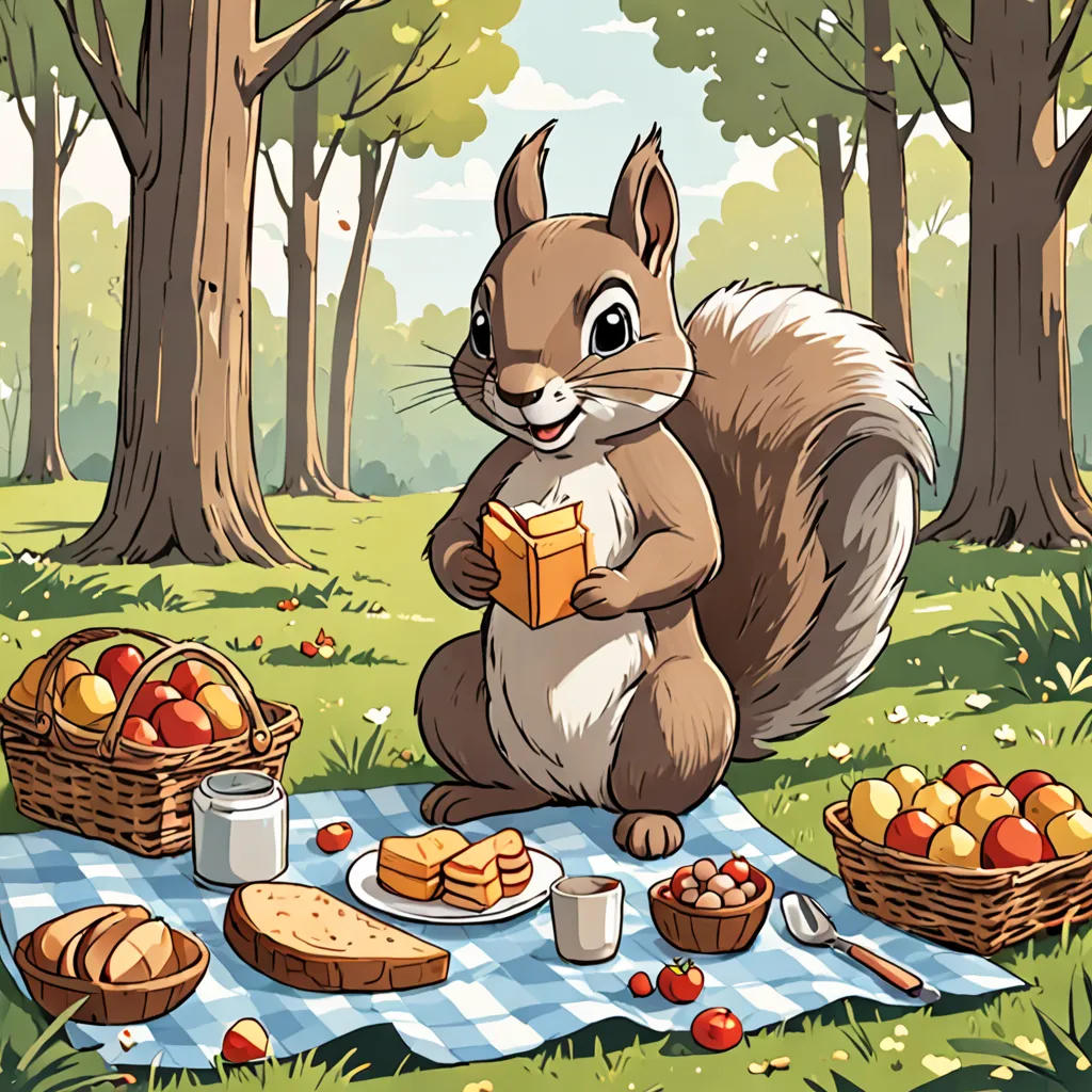Sammy the Squirrel's Picnic Adventure