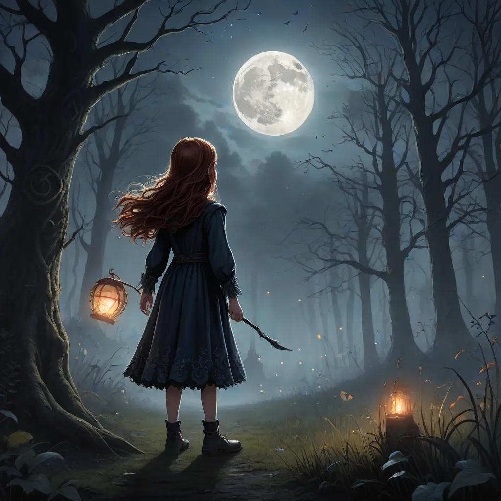 The Girl and the Wicked Witch of Halloween Night