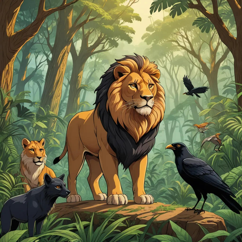 The Four Friends and the Lion