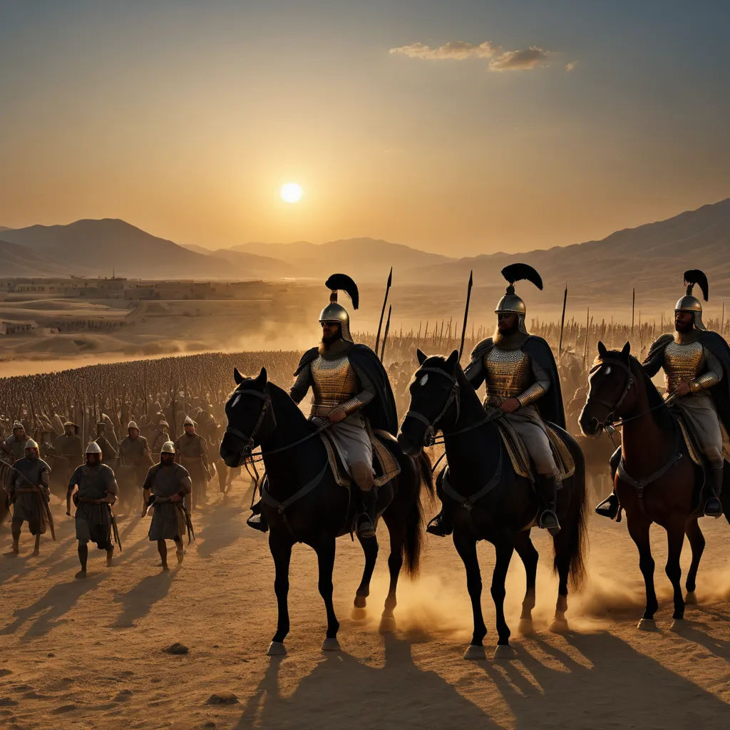 a group of men riding on the backs of horses in a field of dirt and grass with mountains in the background, antipodeans, a detailed matte painting, Edi Rama, cinematic matte painting