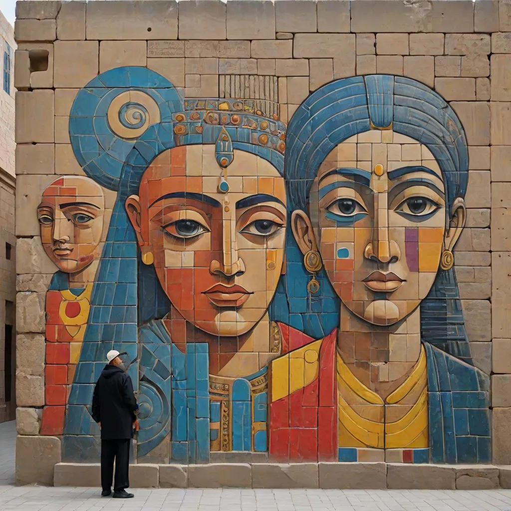 The Graffiti of Persepolis in Cubism Style