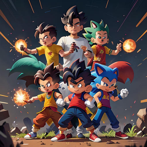 Sonic and Gohan: Fusion of Speed and Power