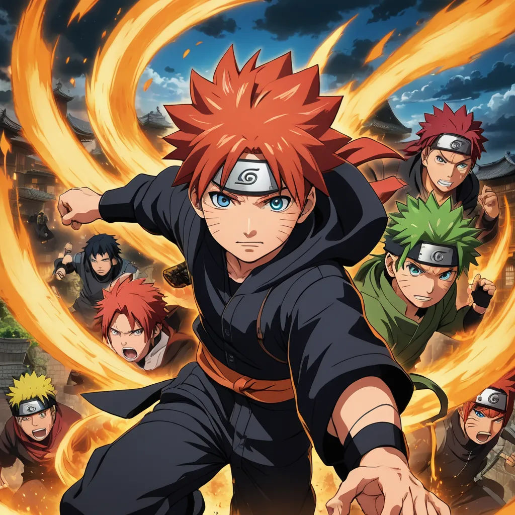 a poster of the characters from naruta and the crew of naruta and the crew of naruta, rayonism, a poster, Baiōken Eishun, official art
