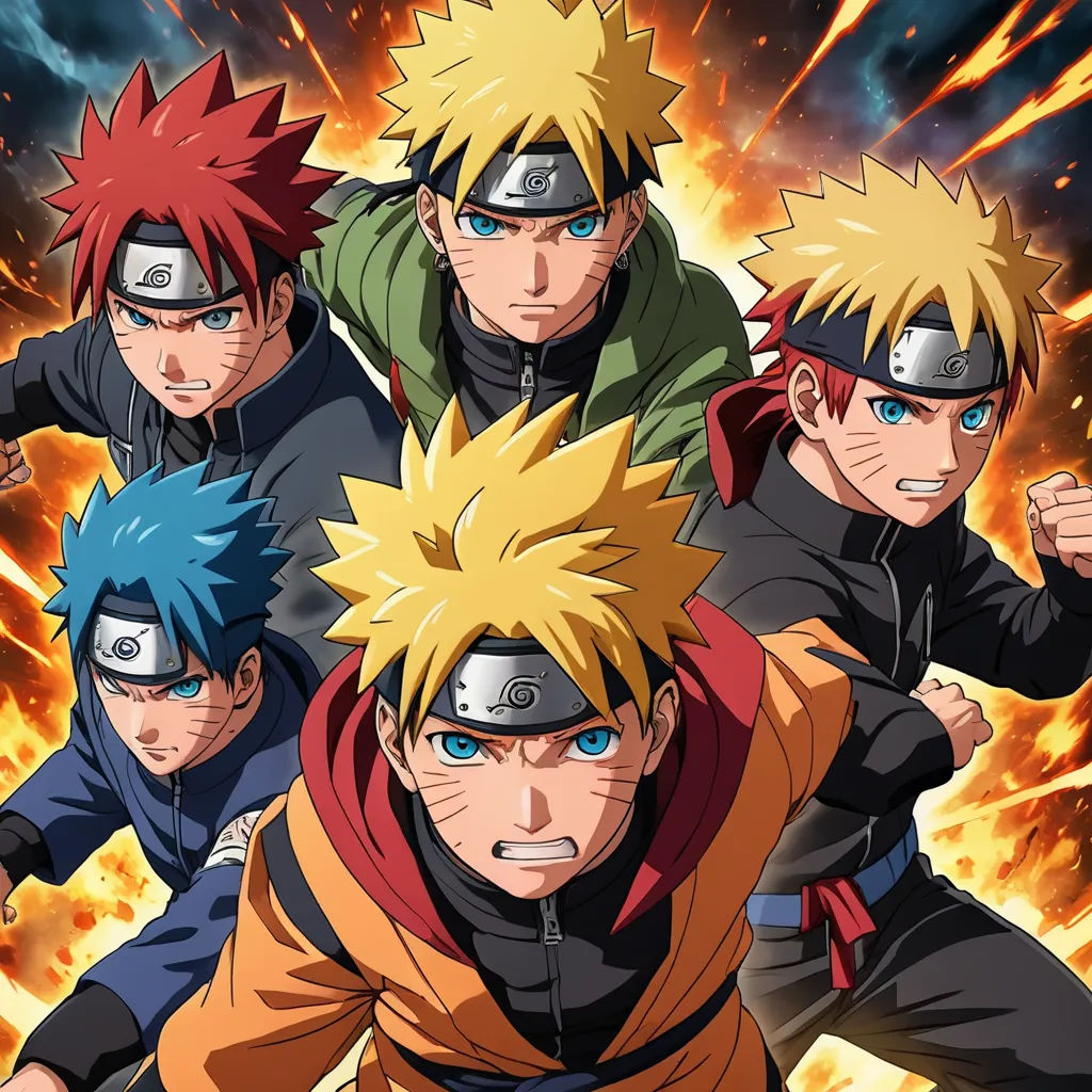 a group of people in front of a fire with one person pointing at the camera and the other pointing at the camera, les nabis, poster art, Baiōken Eishun, official art
