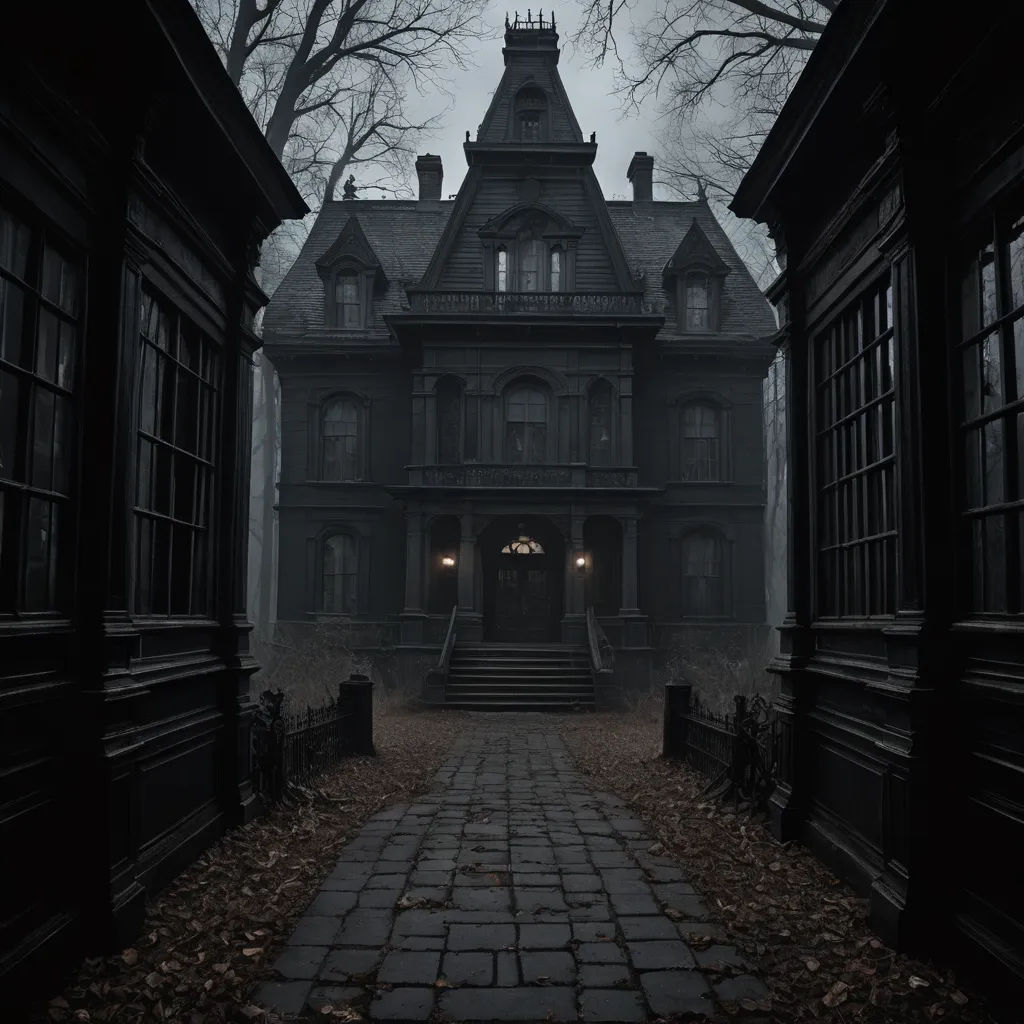 a creepy looking house with a clock tower on top of it's roof and a walkway leading to it, gothic art, a detailed matte painting, Dirk Crabeth, gothic