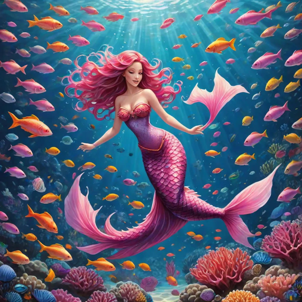 The Underwater Adventure of Pink the Mermaid