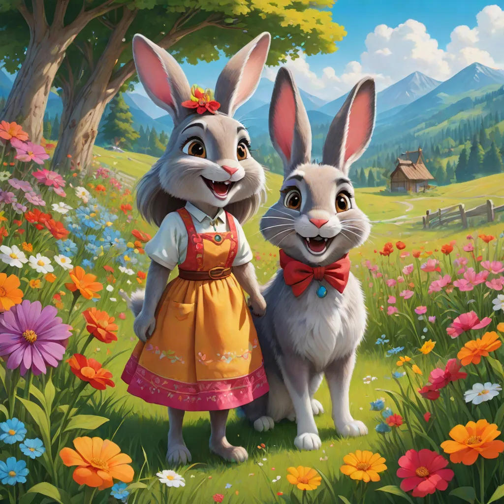 The Clever Rabbit and the Lazy Wolf