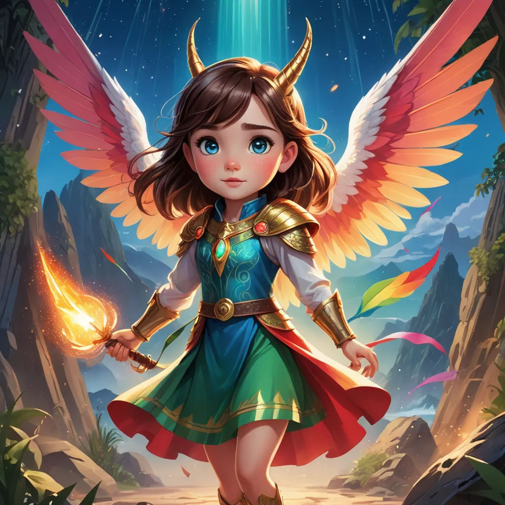 a girl with wings and a halo in her hand, holding a fire ball in her hand, and a glowing halo in her hand, fantasy art, a detailed painting, Artgerm, fantasy artwork