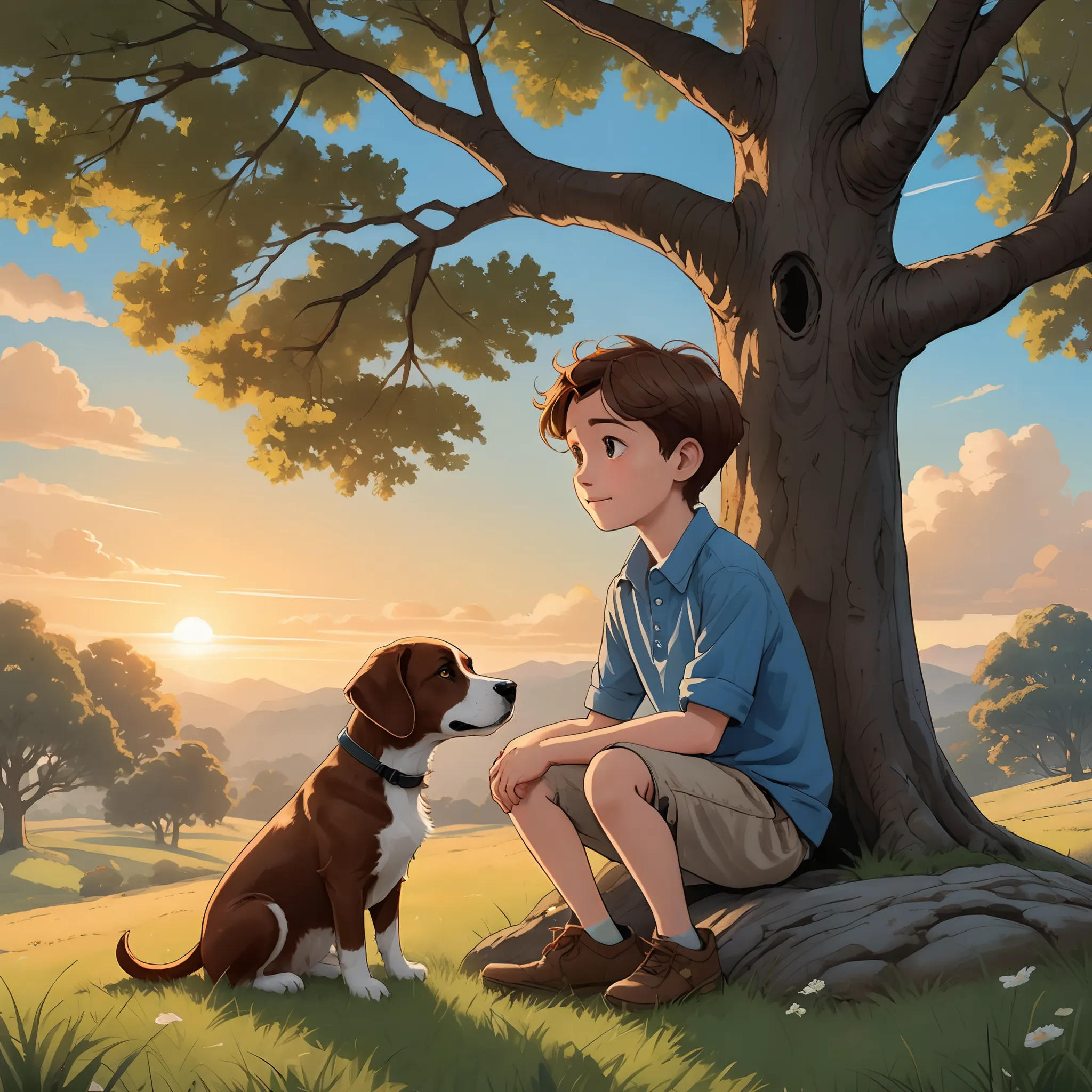 The Boy and His Puppy