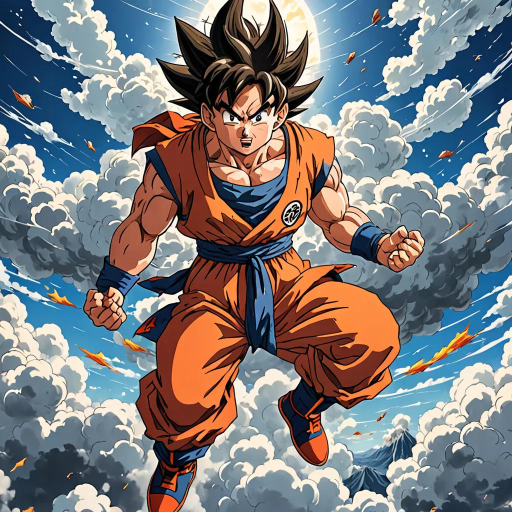 Goku and the Flying Nimbus