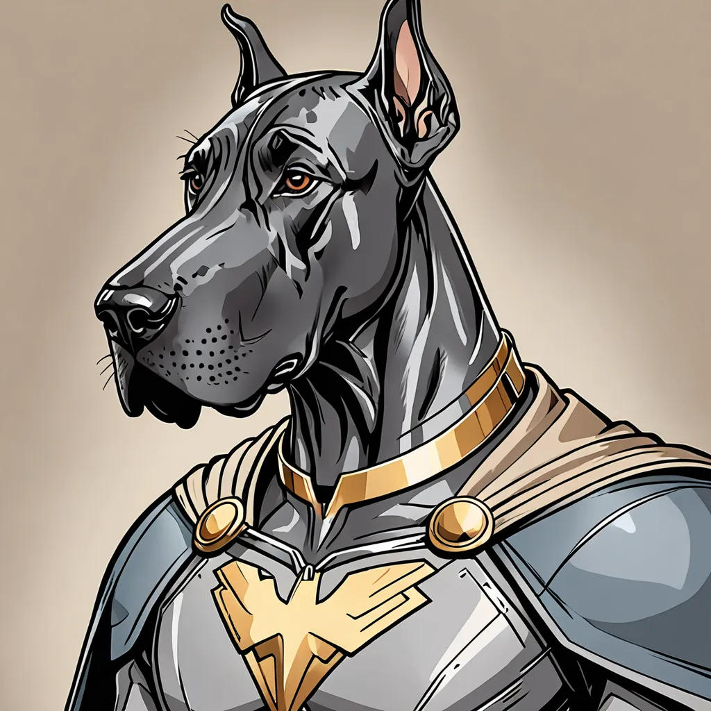 Paxton the Great Dane: Superhero Stripes