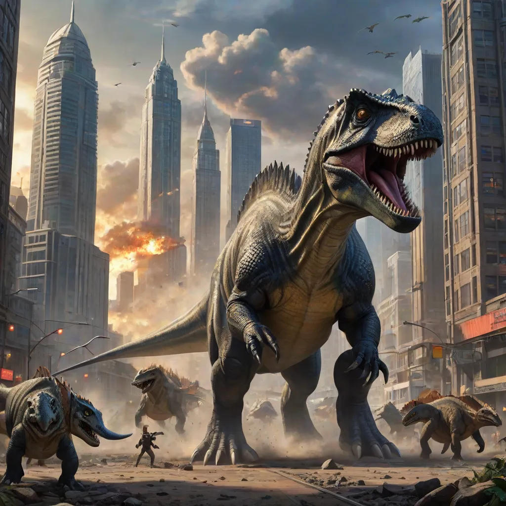 Gresslyosaurus vs Camptodon in N'Djamena, Chad