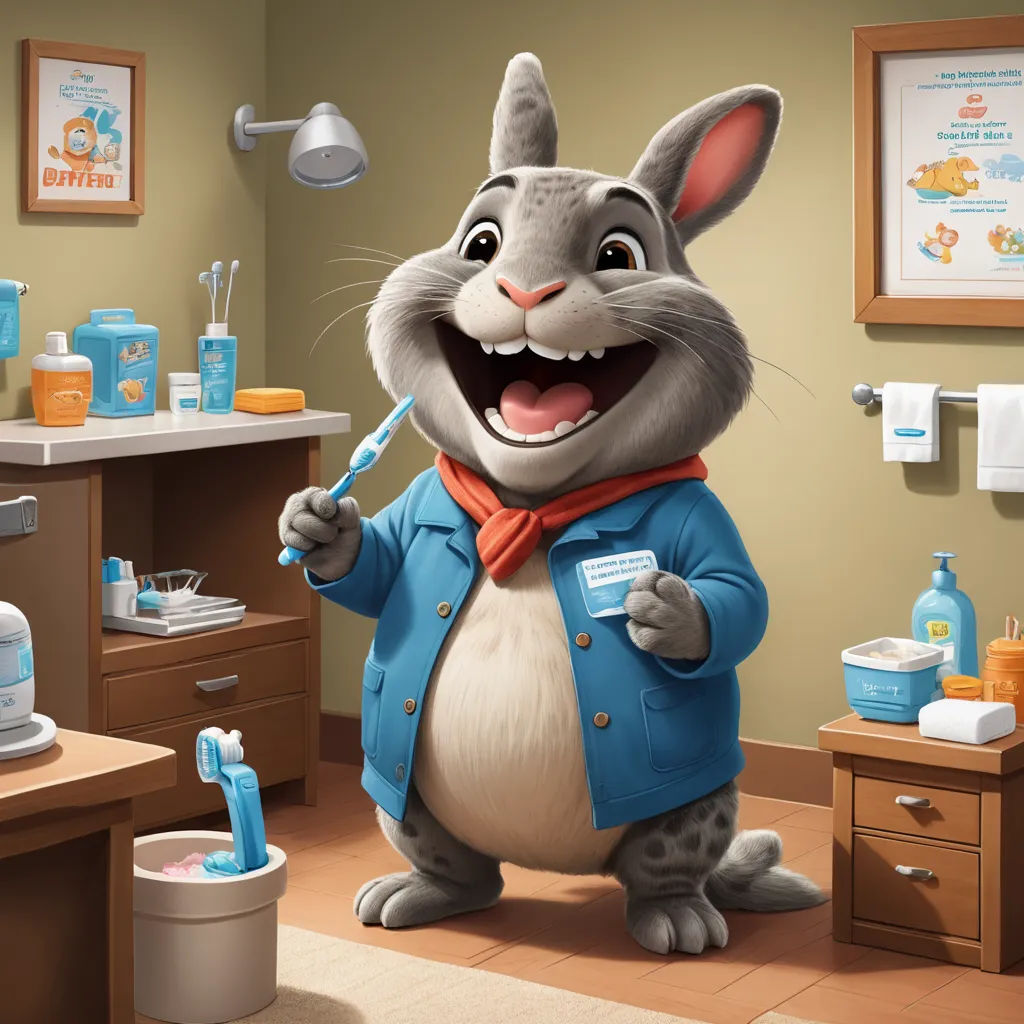 a cartoon character is brushing his teeth in a bathroom with a toothbrush in his hand and a toothpaste in his mouth, furry art, a storybook illustration, Chris LaBrooy, behance hd