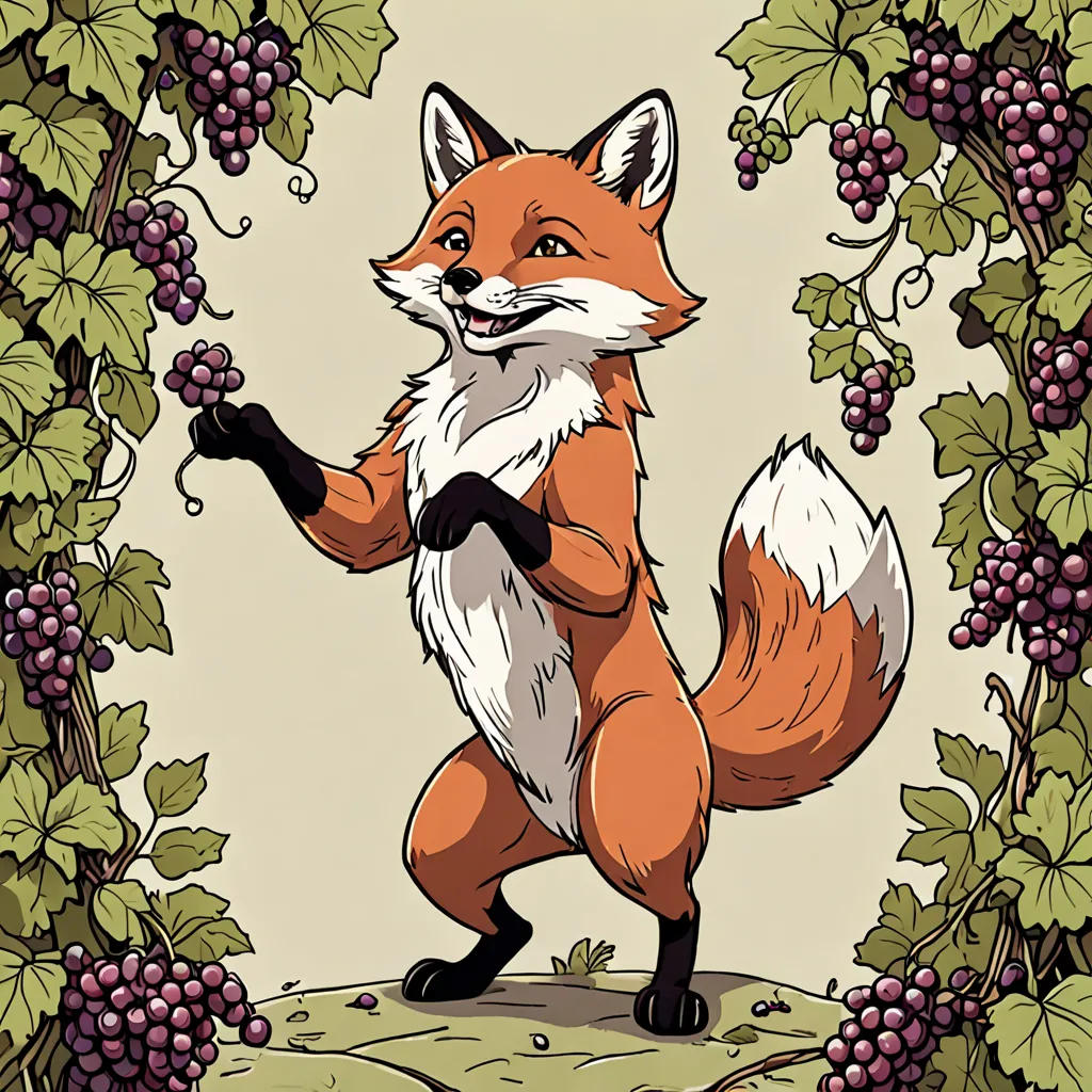 A Fox and the Grapes
