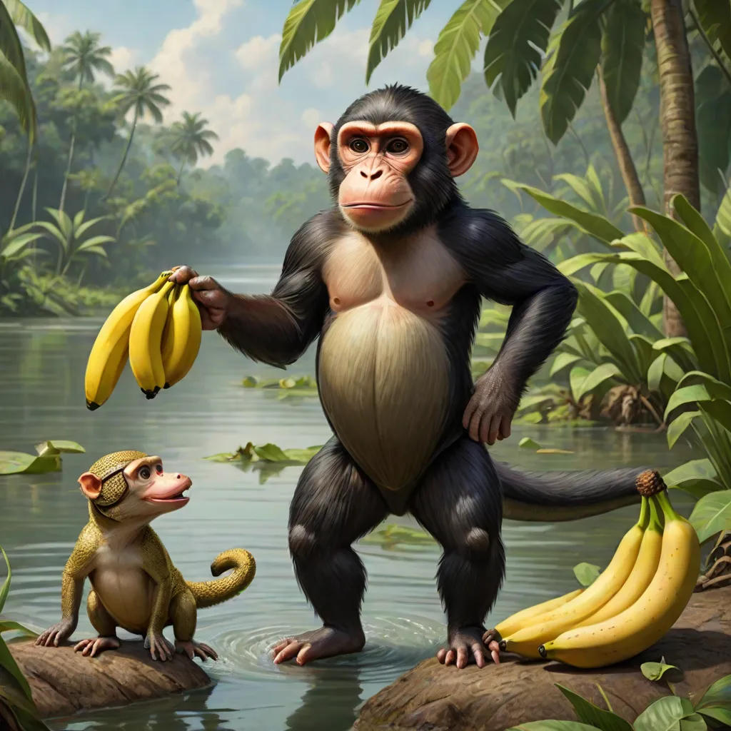 The Clever Monkey and the Hungry Alligator