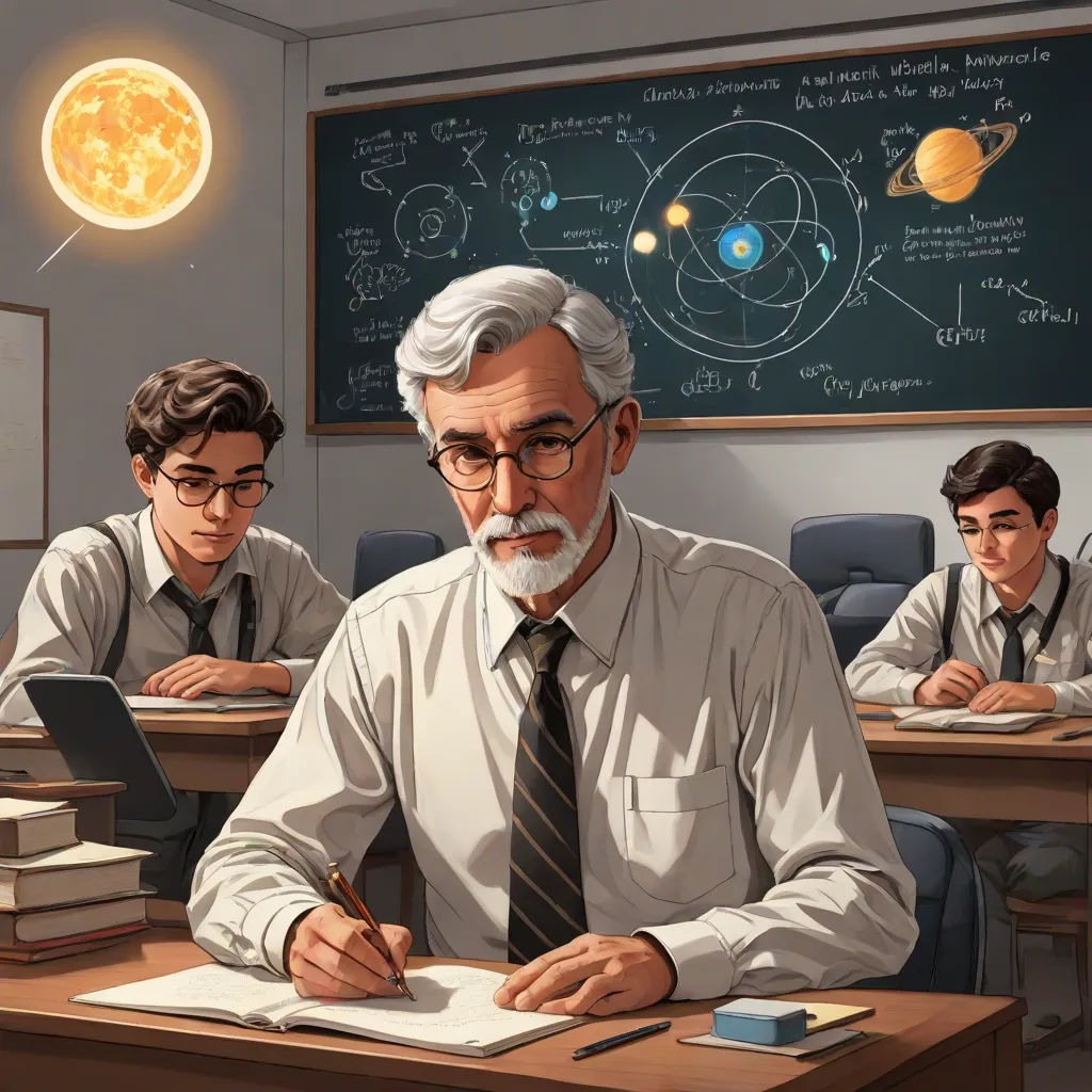a man sitting at a desk with a laptop computer in front of him and two other men in front of him, academic art, a detailed matte painting, Aaron Jasinski, official art