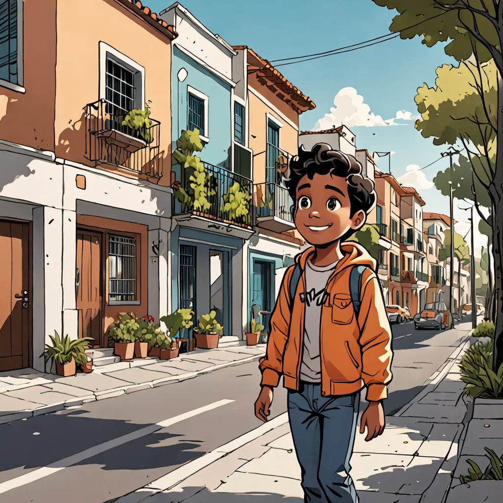 Pedro era un niño inquieto, siempre buscando aprender algo nuevo. Vivía en un barrio tranquilo lleno de vida y color.