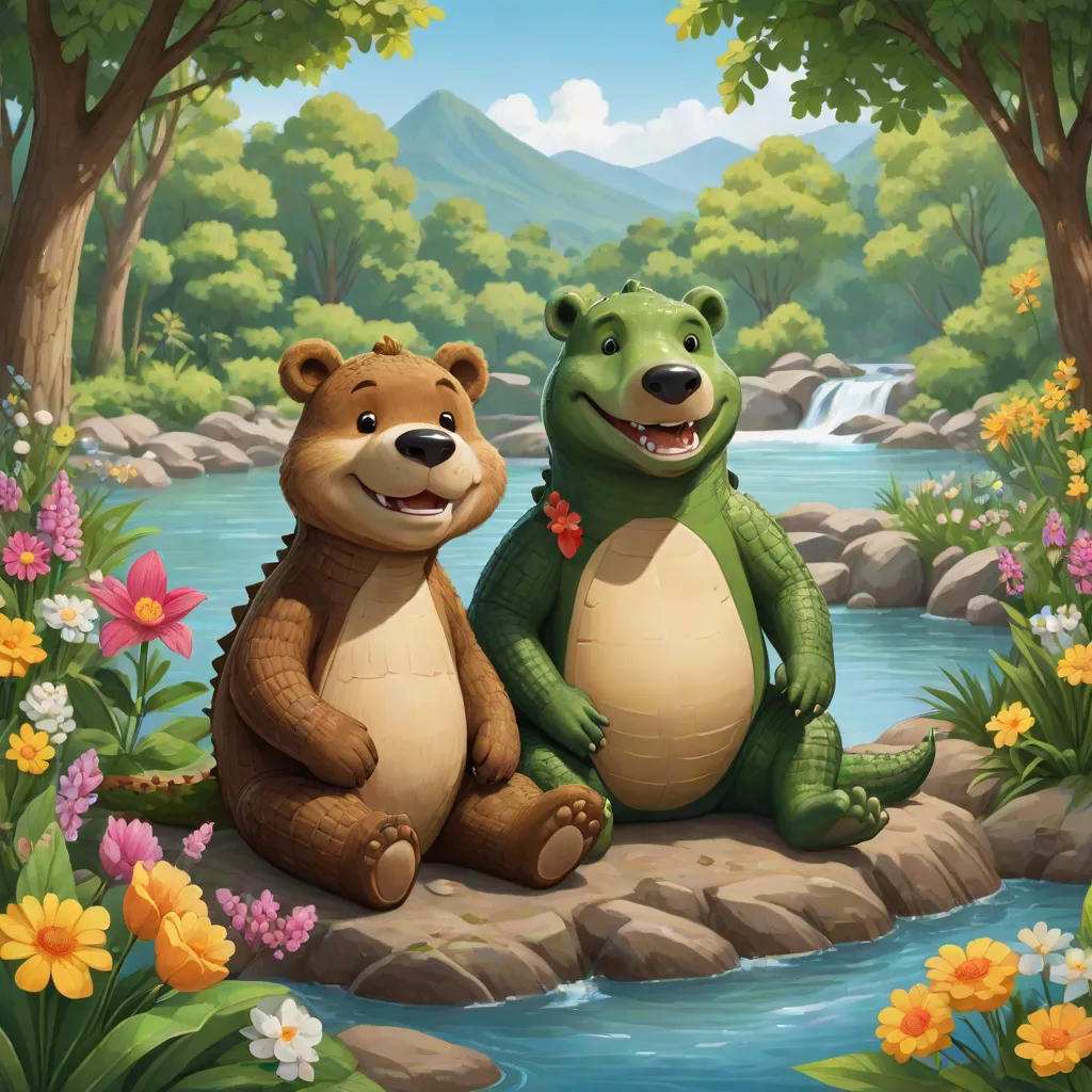 The Bear and the Crocodile's Friendship