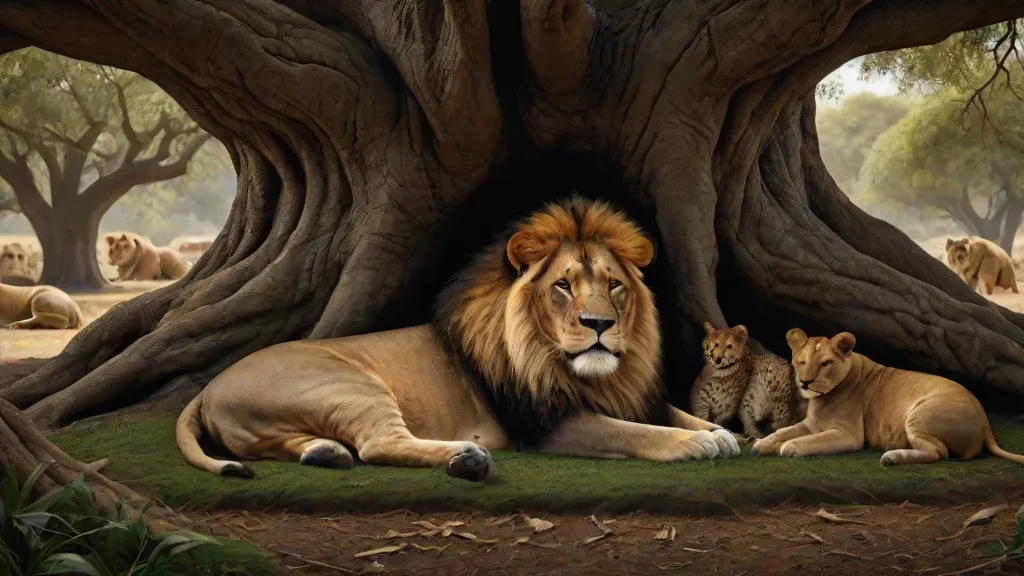 Shh, The Lion Is Sleeping