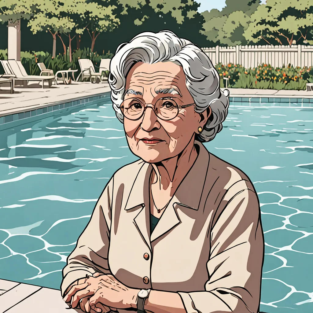 Cora and Grandma JoJo's Pool Adventure