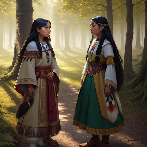 Pocahontas and Aurora: The Forest Encounter