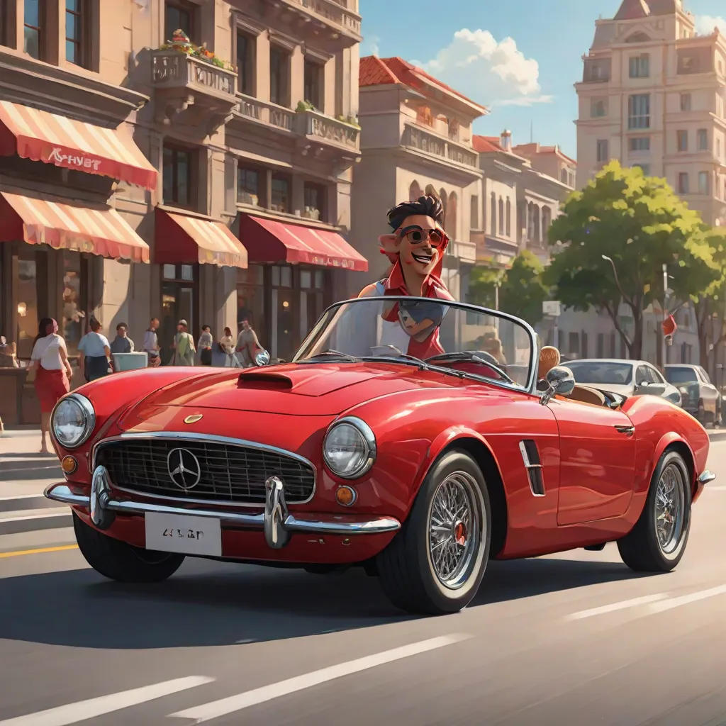 Azlan's Red Car Adventure