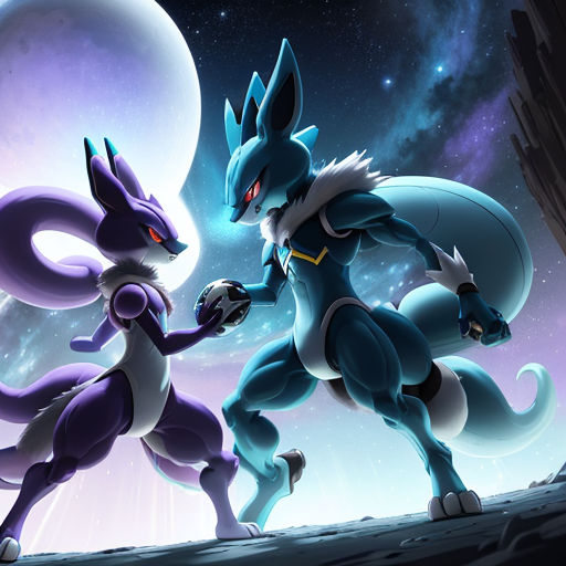 shiny lucario and mew « Pokémon Fanart