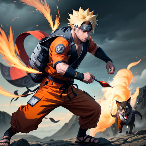 Naruto Uzumaki x nine tail transformation