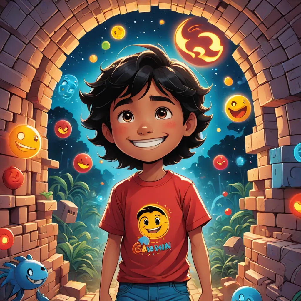 a boy standing in front of a tunnel with a smile on his face and a bunch of bubbles around him, Aaron Jasinski, space art, poster art, comic cover art