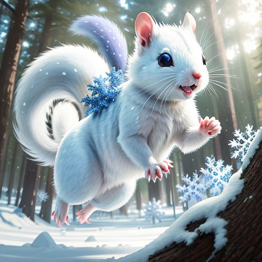 Tiny) Squirrel Avatar - White