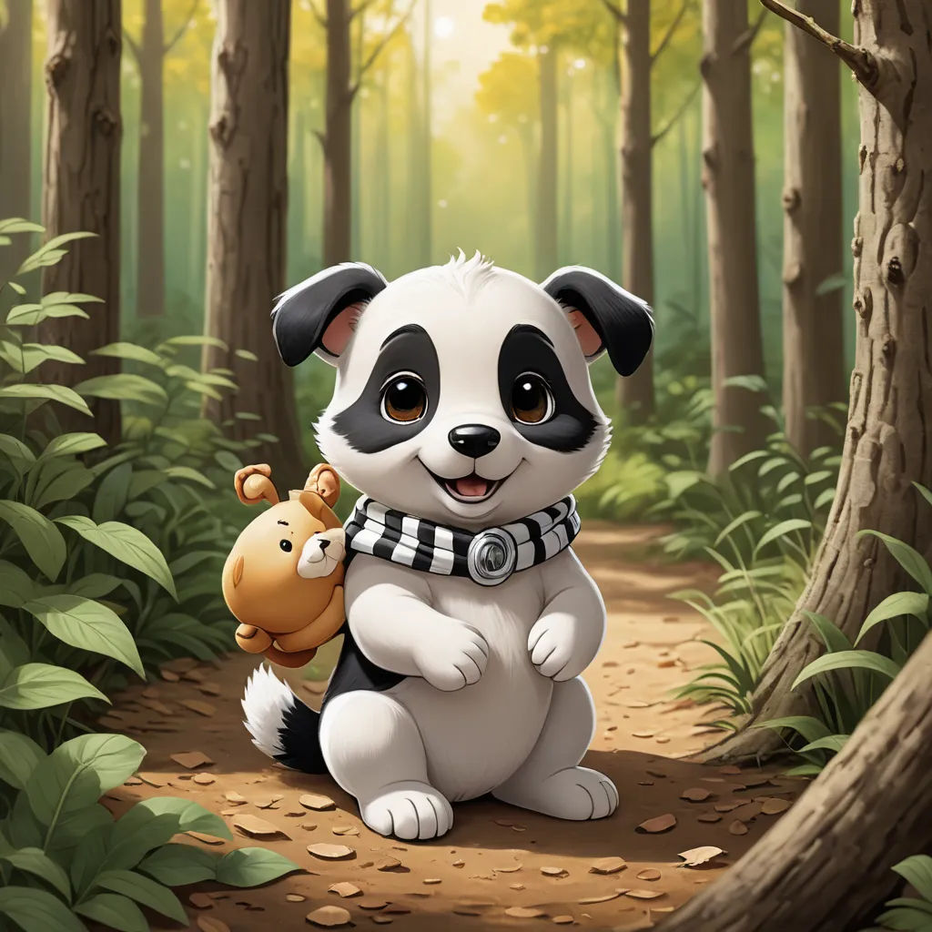 a panda bear holding a stuffed animal in a forest setting with a bear cub in its lap, and a forest background, sots art, a character portrait, Chris Rallis, official art