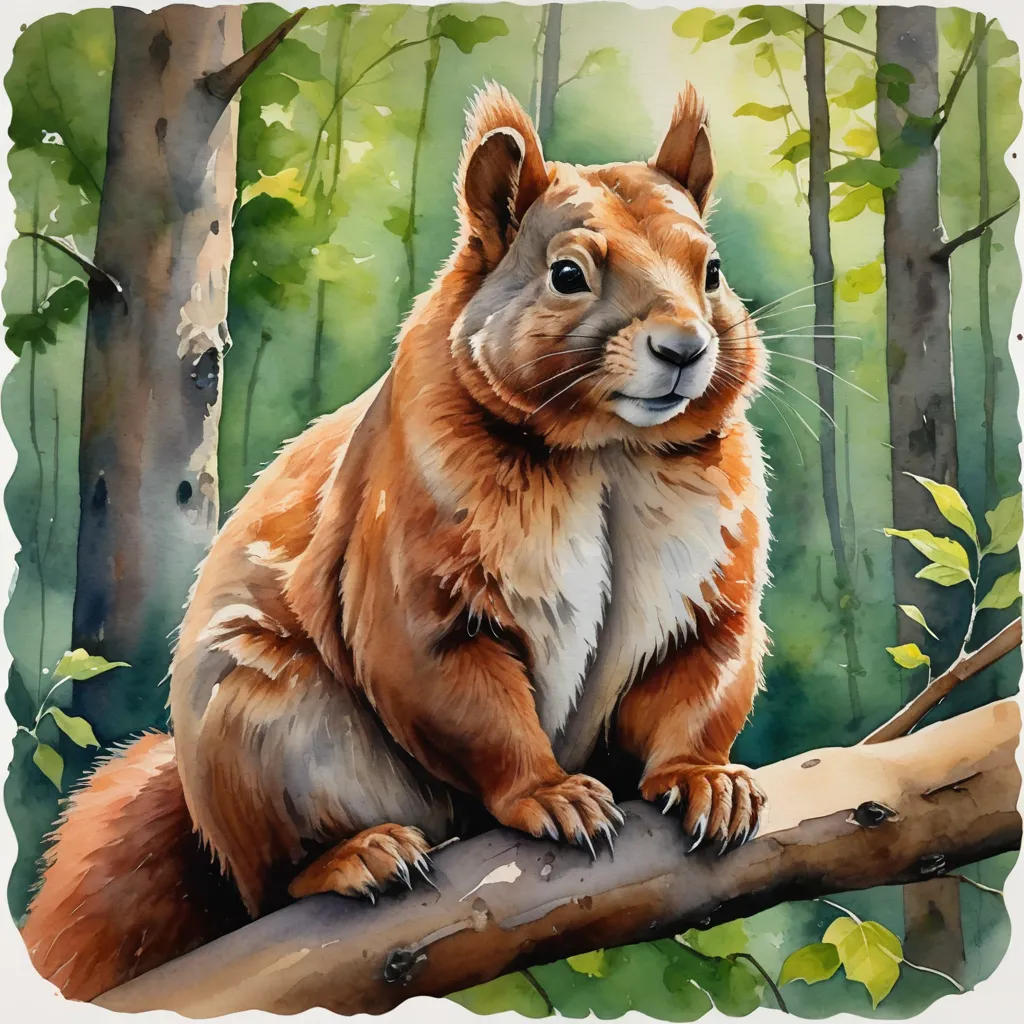 Breno and His Animal Family in the Woods