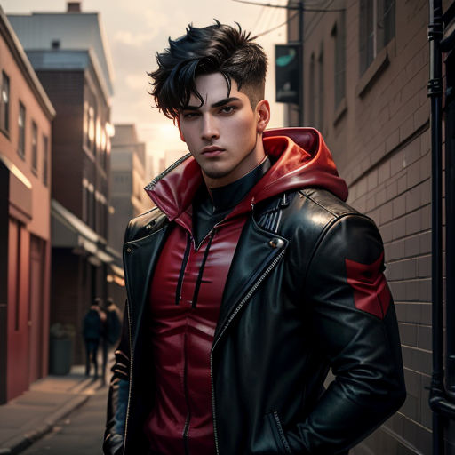 Titans Jason Todd Leather Jacket with Hoodie