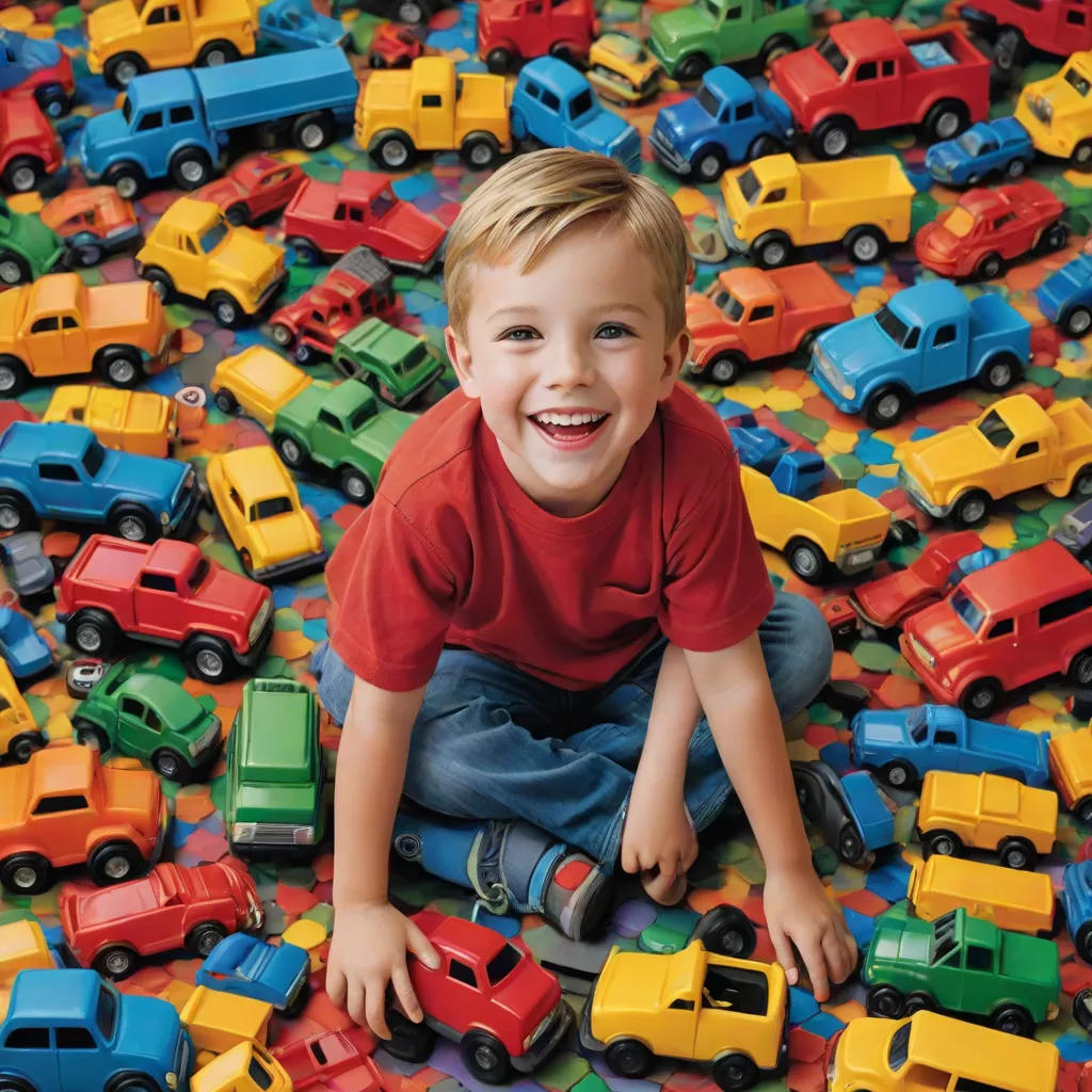 The Little Boy and His Big Trucks